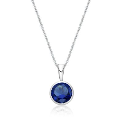 Picture of SEPTEMBER, 5mm BEZEL PENDANT with CHAIN
